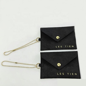 Luxury Custom Logo Printed Jewelry Bags Velvet Gift Jewelry Packaging Bags for Watch and Glasses Microfiber Suede Envelope <b>Pouch</b> - Product Image 3