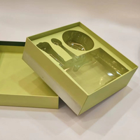 Service à thé matcha personnalisable Chawan en céramique avec doublure en éponge gaufrée et boîte d'emballage du kit matcha laminé mat