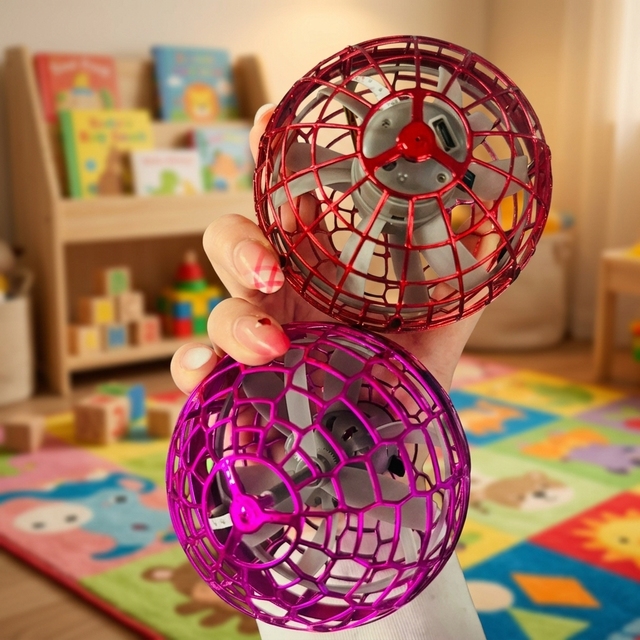 LED Flying Orb Hot Sale Magic Flying Spinner Boomerang Ball 360 Rotating Hover with Led Mini Drones UFO Ball Flying Upgraded