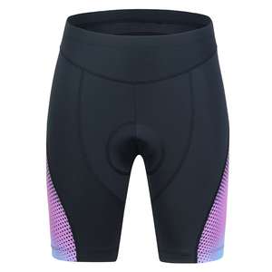 Pantalones Cortos de Ciclismo Transpirables para Mujer, Acolchados, con Estampado Degradado, Bolsillo Trasero, Silicona Antideslizante, Entrega Rápida, Logotipo Personalizado - Product Image 4