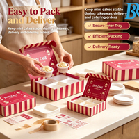 Boîtes à cupcakes, boîtes à gâteaux, boîtes à biscuits, boîtes à desserts, boîtes à bonbons, contenants à glaces, boîtes à donuts, boîtes à gâteaux personnalisées à 6 compartiments avec logo