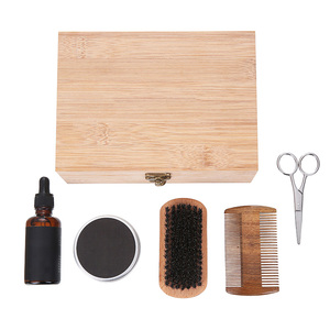 <span class=keywords><strong>Kit</strong></span> de toilette pour hommes 5 en 1, <span class=keywords><strong>brosse</strong></span> et peigne à moustache, odeur personnalisée, accessoires de toilettage pour hommes - Product Image 2