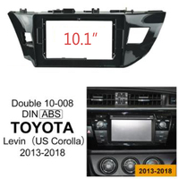 Cadre d'autoradio double DIN 10,1 pouces pour tableau de bord Toyota US Corolla Levin 2013-2018 avec boîtier Canbus et câble d'installation