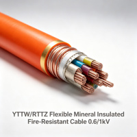 Câble d'alimentation flexible résistant au feu, fil électrique multiconducteur à isolation minérale pour bâtiments de grande hauteur