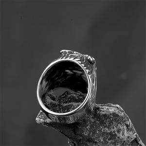 Wolf <b>Head</b> Stainless Steel Ring For Men Hip Hop <b>Style</b> Animal Shape Jewelry Gift - Product Image 4