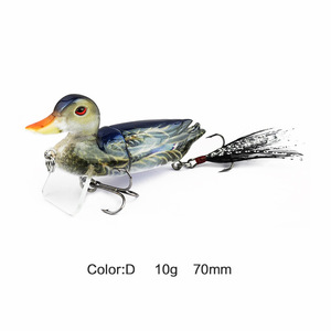 70mm 10g flotante suave pato pesca señuelo biónico Rana cebo Crankbaits para aparejos de pesca - Product Image 6