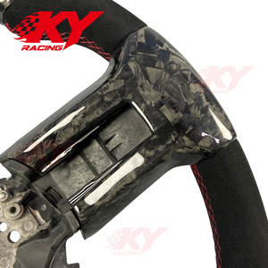 Volant sport en fibre de carbone forgé à dessus plat personnalisé pour Ford Mustang GT GT350 GT500 2005-2014 Shelby Cobra RTR GTS - Product Image 3
