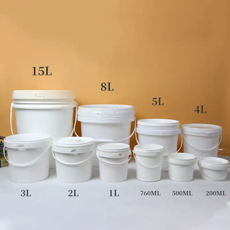 Food Grade 1l 2.5l 2l 3l 4l 5l 10l 18l 20l 5 Gallon Plastic Buckets With Handle And Lid Plastic Pail