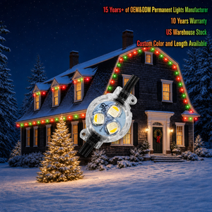 Luces de Navidad con sincronización musical de 12V 24V 36V IP68 RGBW para exteriores, luces de píxel permanentes de 200 pies, 300 pies, 500 pies con riel de aluminio - Product Image 1