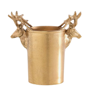 Cubo de hielo de acero de doble pared estilo asta con mango lateral Enfriador de cerveza de vino de alta comercialización para fiestas Incluye tapa opcional - Product Image 2