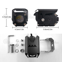 Feux auxiliaires LED bicolores 50W, mini projecteurs pour moto, SUV, UTV, système d'éclairage externe