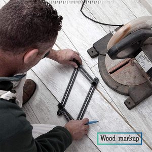 Hot Bán Đa Đo Lường Nhựa Cuối Cùng Template Công Cụ Đo Góc Cai Trị Cho Handymen Nhà Xây Dựng - Product Image 6