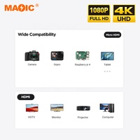 Câble Micro HDMI vers HDMI 4k 60Hz Adaptateur HDMI 2.0 plaqué or pour projecteur caméra tablette