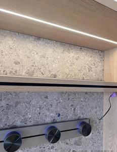 Mueble de <span class=keywords><strong>Entrada</strong></span> Moderno con Zapatero Integrado y Encimera Flotante, Iluminación Oculta - Product Image 4