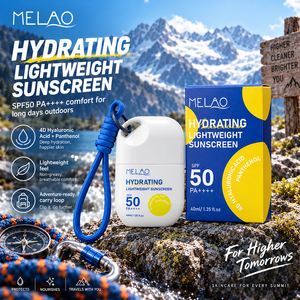 Lotion solaire hydratante légère pour le visage avec texture soyeuse, sensation de peau fraîche et hydratée pour l'été en plein air, protection solaire SPF 50 - Product Image 1
