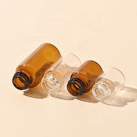Flacon en verre ambré pour huile essentielle cosmétique de 1 ml, 2 ml, 3 ml, 5 ml, nouveau flacon en verre avec couvercle rond