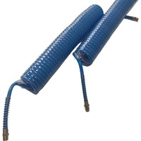 Tuyau d'air spiralé en PU haute élasticité, flexible, en polyuréthane, avec raccord en laiton de type Euro pour compresseur d'air