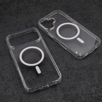 Étui de téléphone transparent magnétique en TPU+PC antichoc pour 17/17 Air/17 Pro/17 Pro Max avec un design ultra transparent