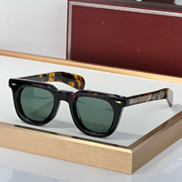 Lunettes de soleil carrées épaisses rétro, monture en acétate noir brillant, protection UV400, mode homme, conduite en extérieur, style urbain