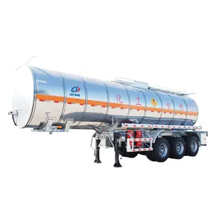 Suudi Arabistan Aramco Yeni Alüminyum alaşım 5454 Dizel petrol tankeri römorku hava süspansiyon 50000 litre yakıt depolu yarı römork