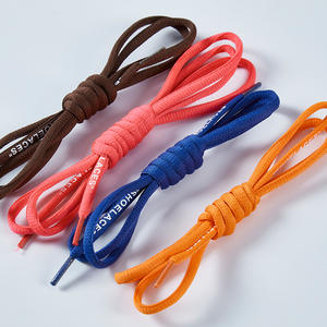 사용자 정의 80-160cm 컬러 탄성 타원형 인쇄 폴리에스터 신발 끈 - Product Image 4