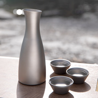 Bouteille de saké japonaise Rover Camel Titanium Classic Design 450 ml / 94,5 g, ensemble de vin vintage pour boire, produits chinois