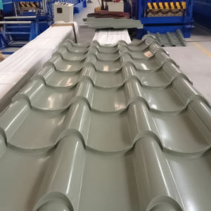 건축 자재 유약 타일 0.18mm-0.5mm 두께 컬러 스톤 코팅 지붕 타일 금속 루핑 시트 - Product Image 5