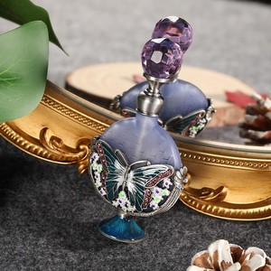 Hermosa botella vintage para esencia de perfume, botella de vidrio para aceite esencial, material de color granulado, botella de embalaje para cosméticos - Product Image 4