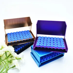 Caja metálica para fresas dentales de 40 orificios, soporte de limpieza dental, esterilizador en autoclave para alta/baja velocidad (2 unidades) - Product Image 6