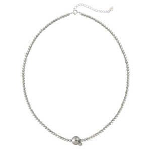 Collar Elegante WENCHI para Mujer con Colgante de Plata de Ley S925 con una Perla Blanca y Diamantes Brillantes - Product Image 3