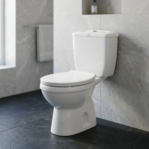 Conjunto de inodoro de cerámica Vistaar y lavabo con pedestal, sifón en P, sanitario para baño, montaje en suelo. - Product Image 3