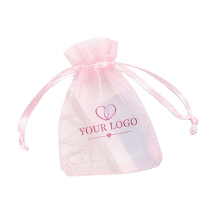 Sheer Drawstring Organza Shopping <b>Bags</b> Wholesale Custom Printed Pouches for Jewelry Gifts and Cosmetics - Product Image 1