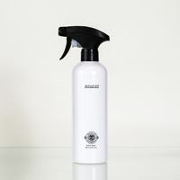 Bouteille pulvérisateur vide rechargeable de 500 ml, en PET, à épaule ronde, avec gâchette noire pour nettoyant ménager liquide