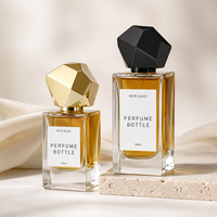 Flacon de parfum en verre transparent personnalisé de qualité supérieure, 30 ml, 50 ml, 100 ml, vaporisateur à fine brume, ensemble de flacons vides avec logo imprimé à l'écran