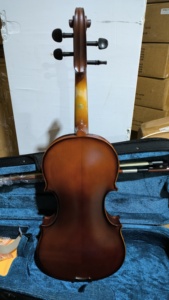 Violín Eléctrico Profesional Acústico VE102BE Chino de 4 Cuerdas con Soporte Sólido 4/4 y Estuche de Espuma Moldeada - Product Image 3
