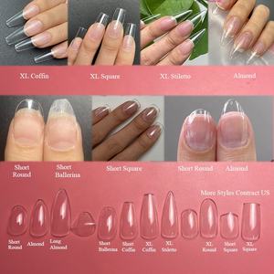 Pontas de unhas quadradas stiletto para unhas, caixa de proteção completa xxl para unhas postiças, 240 peças - Product Image 4