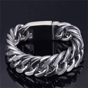 SDA DOBLE <span class=keywords><strong>TEJIDO</strong></span> <span class=keywords><strong>de</strong></span> dos caras <span class=keywords><strong>de</strong></span> acero inoxidable pulido cadenas <span class=keywords><strong>de</strong></span> eslabones cubanos Hip Hop estilos al por mayor - Product Image 6