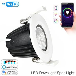 Venta al por mayor de alta calidad PC y aluminio <span class=keywords><strong>Downlight</strong></span> ajustable de 5W 7W <span class=keywords><strong>12W</strong></span> COB punto <span class=keywords><strong>redondo</strong></span> <span class=keywords><strong>LED</strong></span> luces <span class=keywords><strong>LED</strong></span> de techo luz - Product Image 2