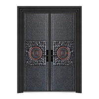 Puerta de Seguridad Moderna de Acero Zonle, Puerta Principal Exterior Antirrobo para Casas