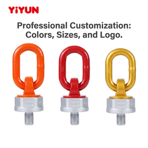 Hebepunkt Yiyun Anelli di Sollevamento Piatti Girevoli a Perno con Occhiello M8 UNC Filettatura YD-083 Acciaio Legato 42CrMo 25mm Design 4:1 - Product Image 5