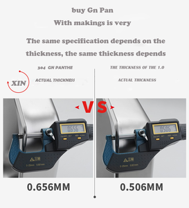 Chảo Chaozhou 1/3 Chảo Nsf Gn Không Gỉ Giá Xuất Xưởng Khay Đựng Thức Ăn Khay Đựng Kem Tự Chọn Chất Lượng Cao Gn Pa - Product Image 3