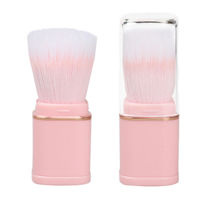 Retractable Square Makeup Brush Single Head Portable Loose Powder Blush Brush Soft Synthetic Fiber Travel Cosmetic Tool - Product Image 1