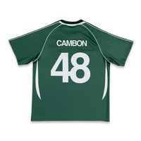 Maillot de football personnalisé style streetwear, impression par transfert thermique, coupe courte et ample, respirant, grande taille