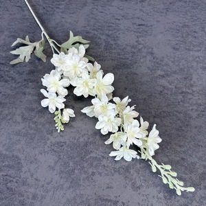 Terciopelo artificial Pavo real Tallo largo Verde Flores artificiales Arreglos DE BODA Seda Real Touch <span class=keywords><strong>Delphinium</strong></span> - Product Image 6