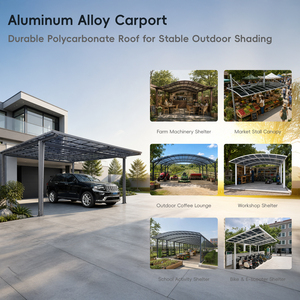 Abri de voiture en alliage d'aluminium sur mesure avec toit en polycarbonate pour <span class=keywords><strong>camping</strong></span>-<span class=keywords><strong>car</strong></span>, caravane et abri de véhicule extérieur - Product Image 5