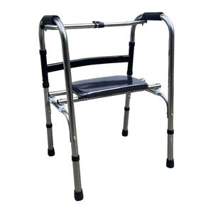 Hengshunhe <b>Walker</b> Stainless Steel 25mm Tube Height Adjustable With Seat For <b>Elderly</b> Rehabilitation Assistance - Product Image 1