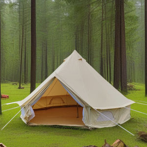 Tienda de Campaña Tipo Yurta de Lona Resistente al Agua de 4 Metros (13 Pies), para 4 a 6 Personas, con Buena Transpirabilidad, para las 4 Estaciones, con Orificio para Estufa - Product Image 1