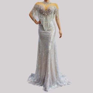 Novance Y1739 abiti <span class=keywords><strong>da</strong></span> fornitore abiti <span class=keywords><strong>da</strong></span> sirena con frange di diamanti lucidi abiti <span class=keywords><strong>da</strong></span> <span class=keywords><strong>cerimonia</strong></span> <span class=keywords><strong>da</strong></span> sera formale abiti <span class=keywords><strong>da</strong></span> donna <span class=keywords><strong>taglie</strong></span> forti - Product Image 5