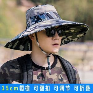 Men's Wide Brim Sun <b>Hat</b> Breathable UV Protection Outdoor Fishing Hiking <b>Hat</b> <b>Summer</b> Bucket <b>Hat</b> Polyester Adult - Product Image 5