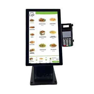15.6 inch automatic payment terminal touch kiosks with printer and pos bracket for counter